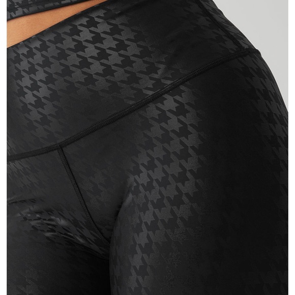 ALO Black Houndstooth Leggings NWOT - Picture 1 of 3